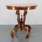 1930s Bentwood Table with Walnut Top Finish, Czechoslovakia