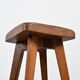 Solid oak stool, French craftsmanship, 1950s.