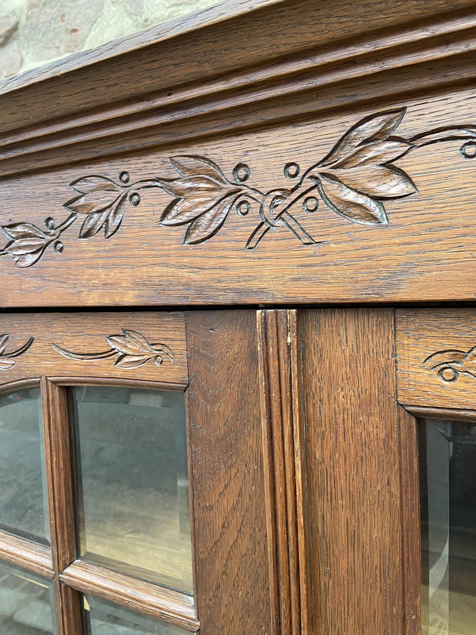 Display Cabinet Silver Cabinet Bookcase Provence Rocaille Louis XV Carved Oak 1920
