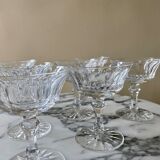 Coupes à dessert en cristal