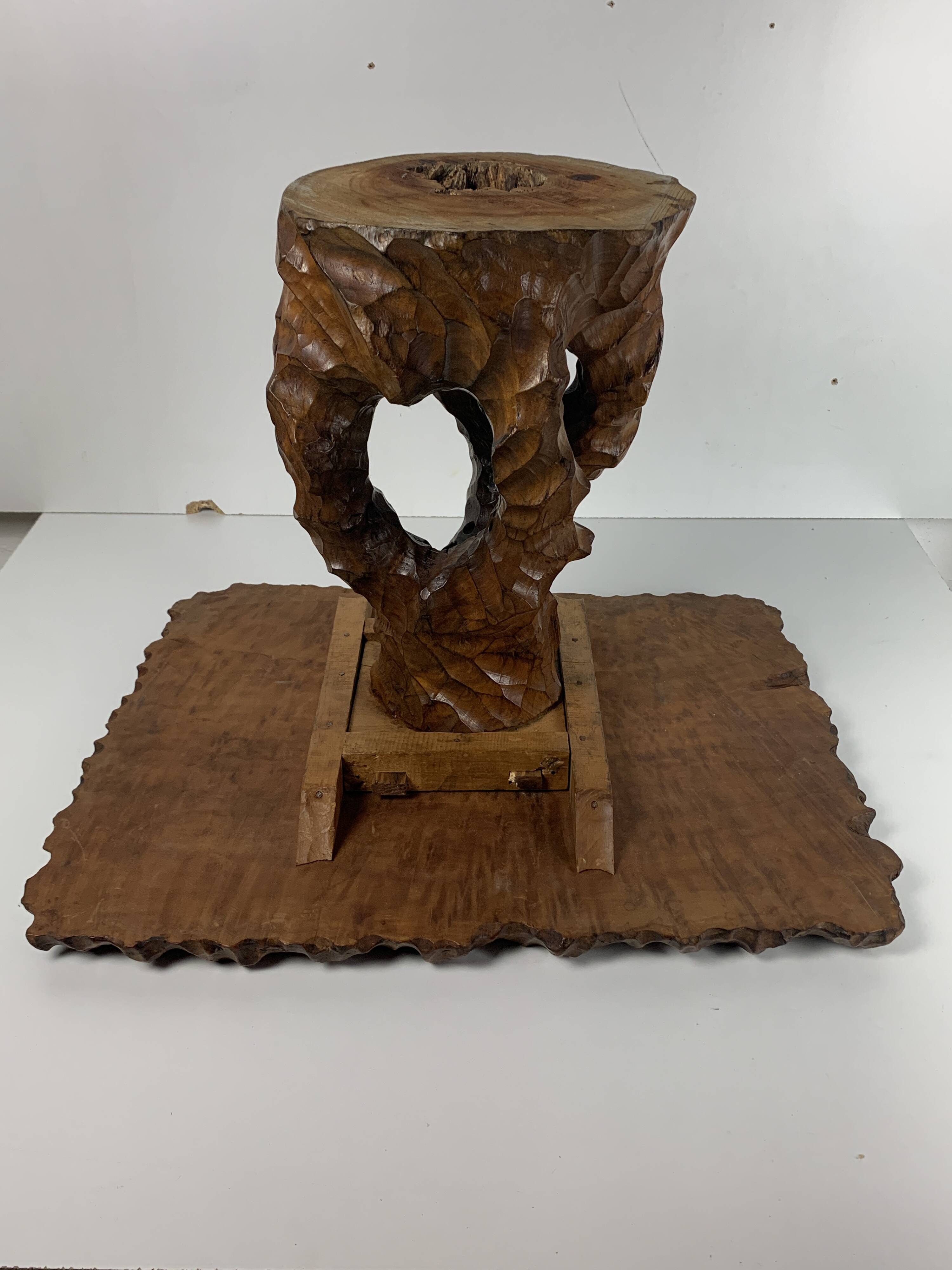 Biomorphic brutalist organic side table, Dutch 1960s