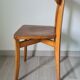 Chaise de bistrot gravée en hêtre