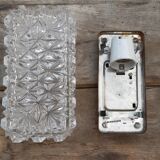 Erco chiseled glass wall sconce 1960