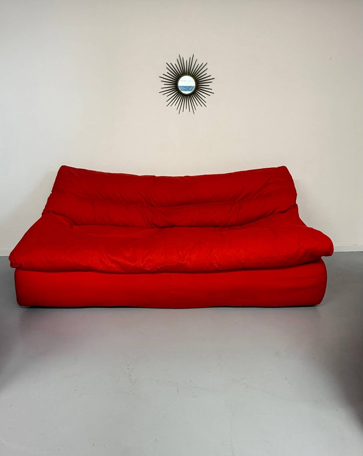 Living room sofa and 2 armchairs French design Steiner 70s vintage fabric