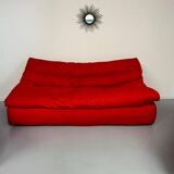 Living room sofa and 2 armchairs French design Steiner 70s vintage fabric