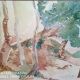 Pascale Rigat-Esselin (born in 1952) - watercolor - 32 x 48 cm - signed, dated 89