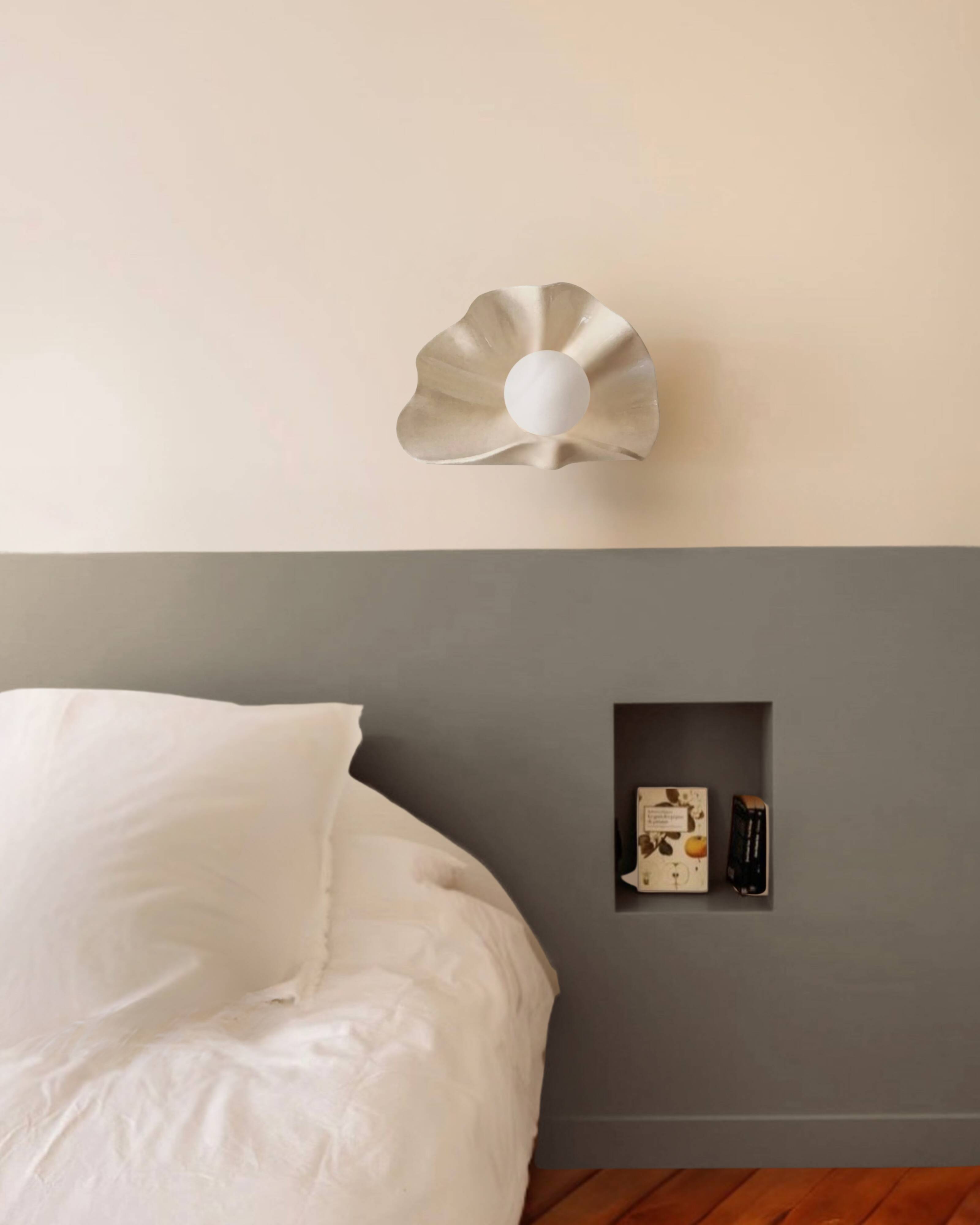Square Ceramic Wall Light Coco - Sand Concha