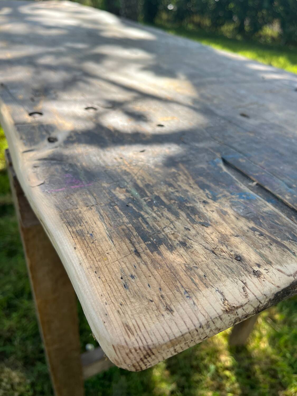 Antique wooden folding table