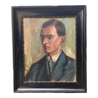 Portrait d’homme Professeur Art Déco Strasbourg vers 1900