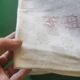 6 old damask linen napkins with a monogram