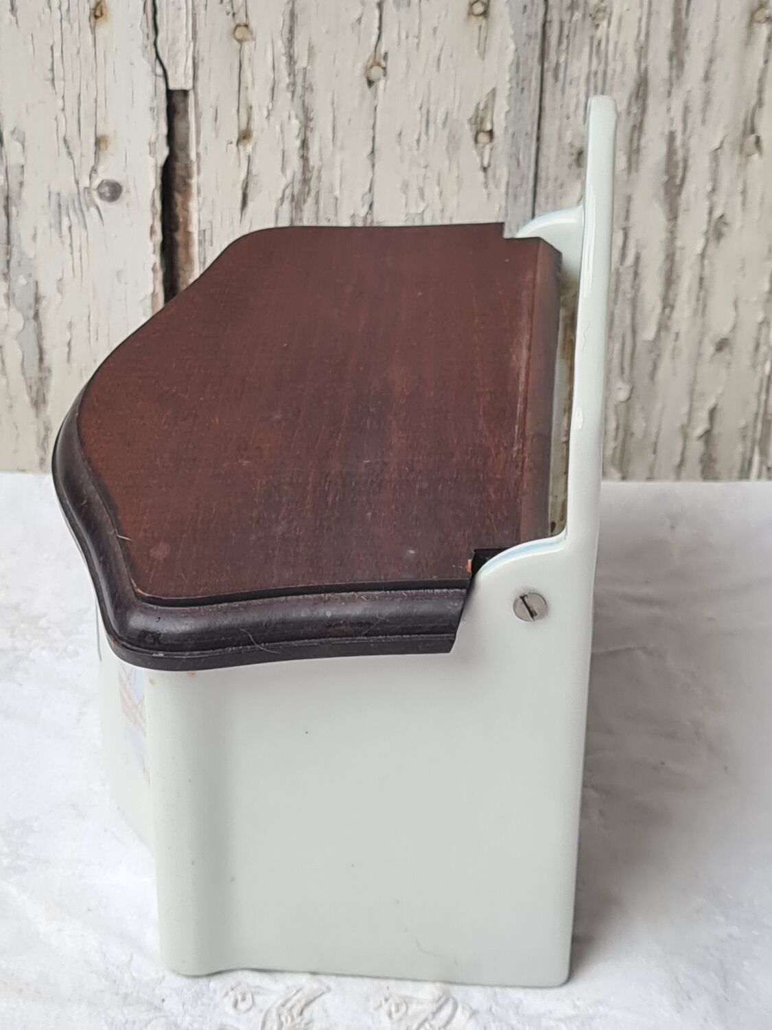 Vintage ceramic salt box
