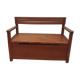 Vintage chest bench with backrest and armrests