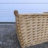Vintage wicker and wood basket