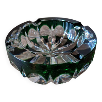 Saint Louis Vintage Crystal Green Ambassador Ashtray