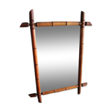 Old bamboo mirror 73.5x54cm
