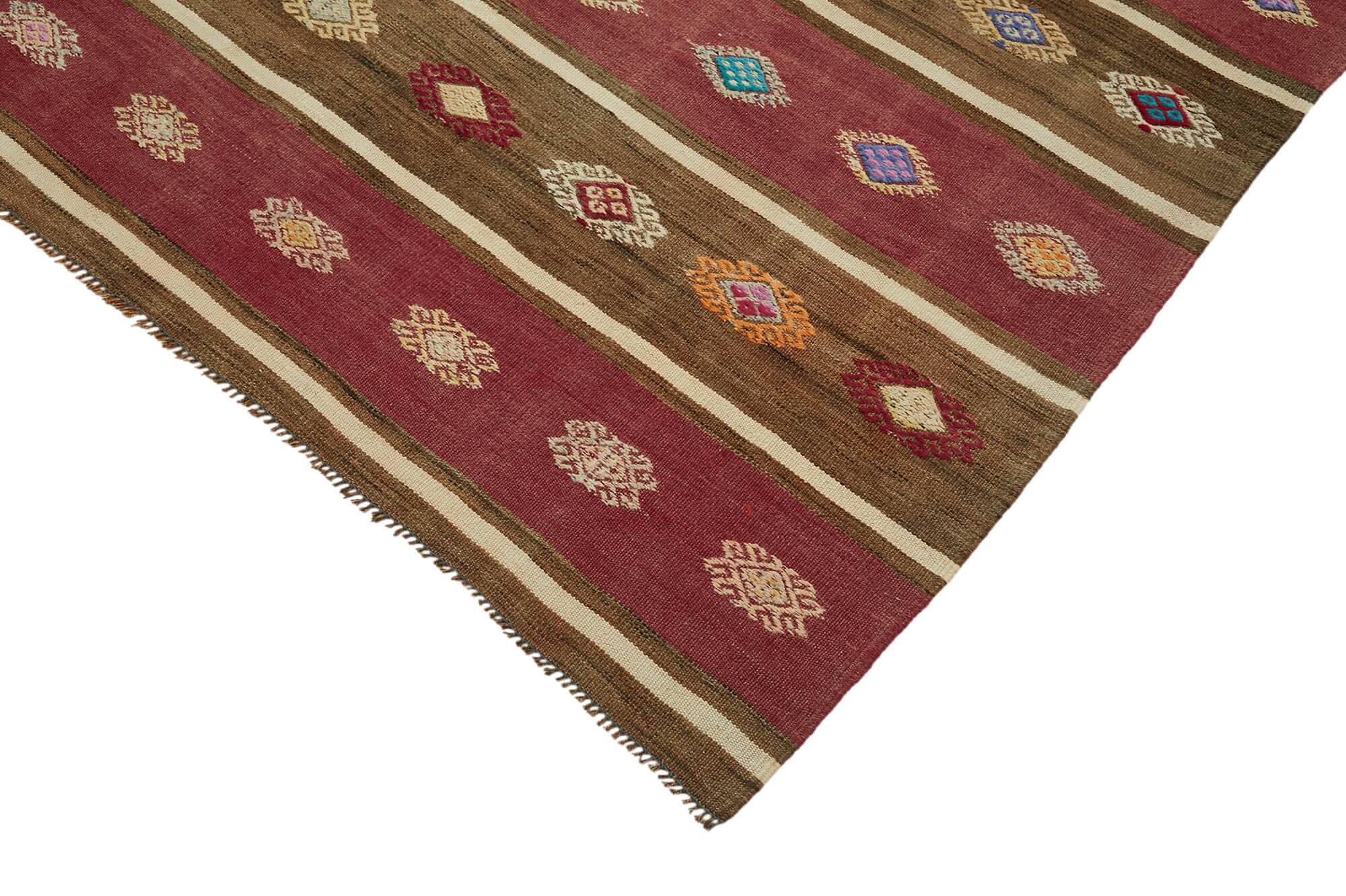 Turkish Handmade Vintage Anatolian Kilim 162 cm x 305 cm