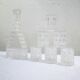 Carafe and 6 vintage glass glasses