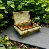 Ashtray, onyx box from the 1960s, vintage Italy.