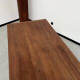Teak farmhouse table with spindle legs