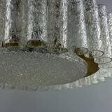 60s 70s chandelier ceiling lamp Doria Leuchten Germany Ice glass design