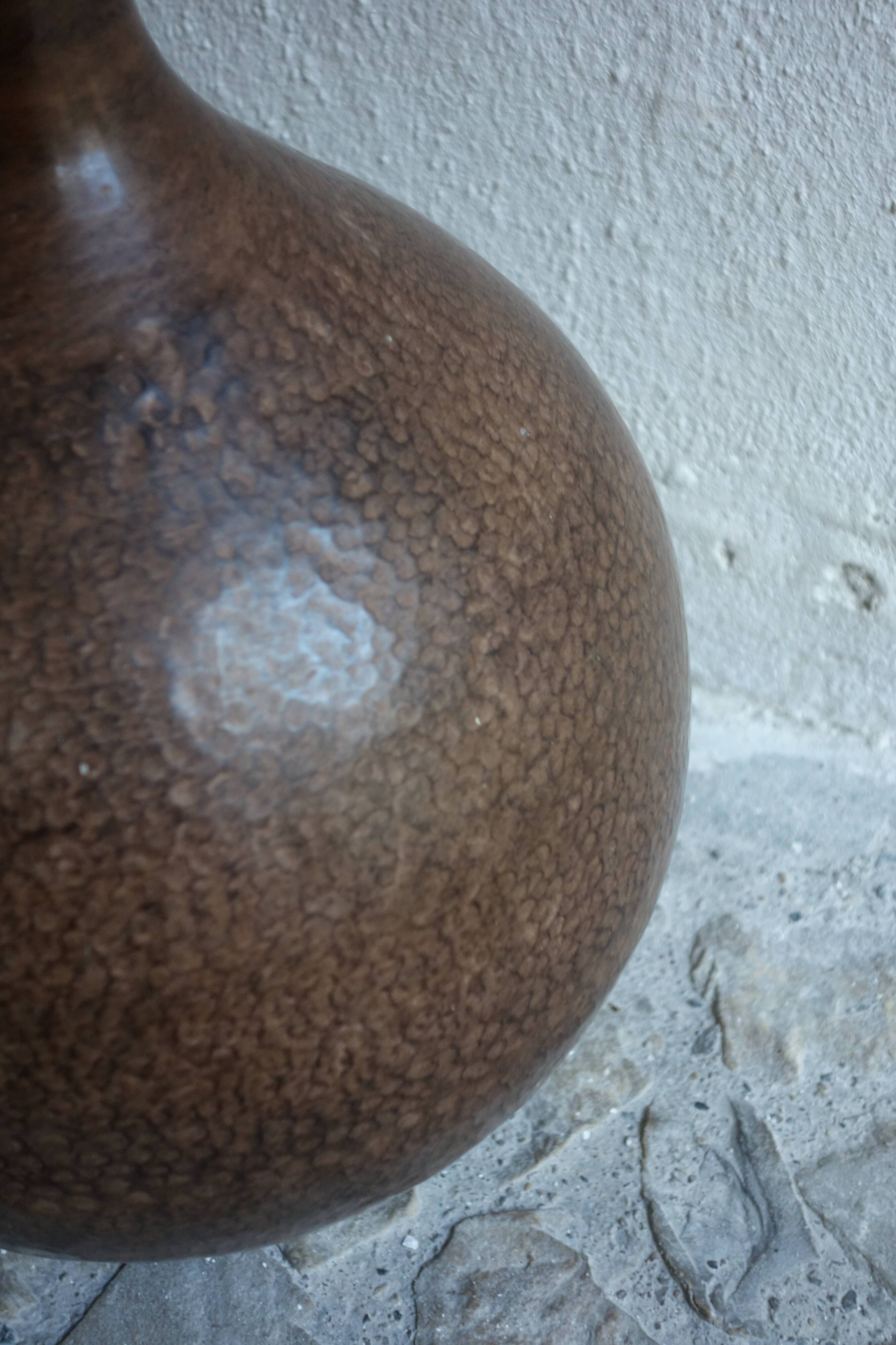 Foot of Lamp Ball in Hammered Metal 70s