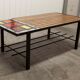 Coffee table teak enamelled lava stone 1965