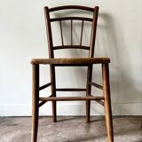 Wooden and cane bistro chair