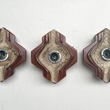 Set of 3 ceramic wall lamps by PAN Keramik, 1960s