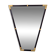 Modern Black Lacquer Metal Triangle Mirror, 1970s