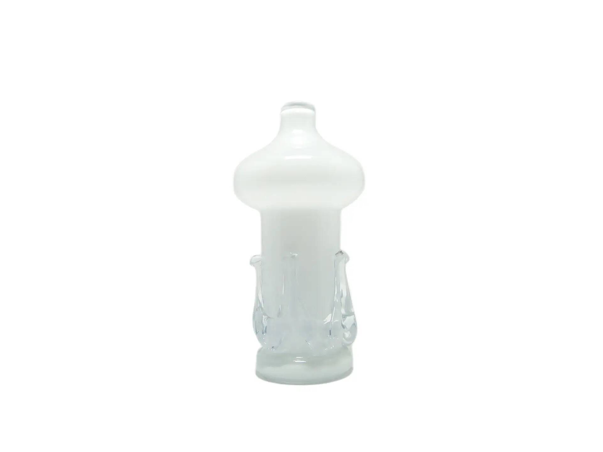 Modernist vase, ivory white glass, Poland, 1970s.