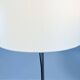 Floor lamp by WILA, chrome and black lacquered metal with a fabric shade, 1960s/1970s