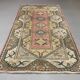 Old Turkish Milas Rug 212x122 cm old vintage carpet Ushak Region Pink Beige Blue