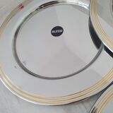 Alessi Ettore Sottsass / 6 large stainless steel presentation plates 18/10