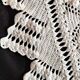 White cotton bedspread - sofa throw with geometric patterns