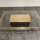 Vintage etched brass coffee table by Ricco D, 1970s