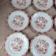 Set of 12 flat plates Seltmann Weiden Bavaria Theresia red