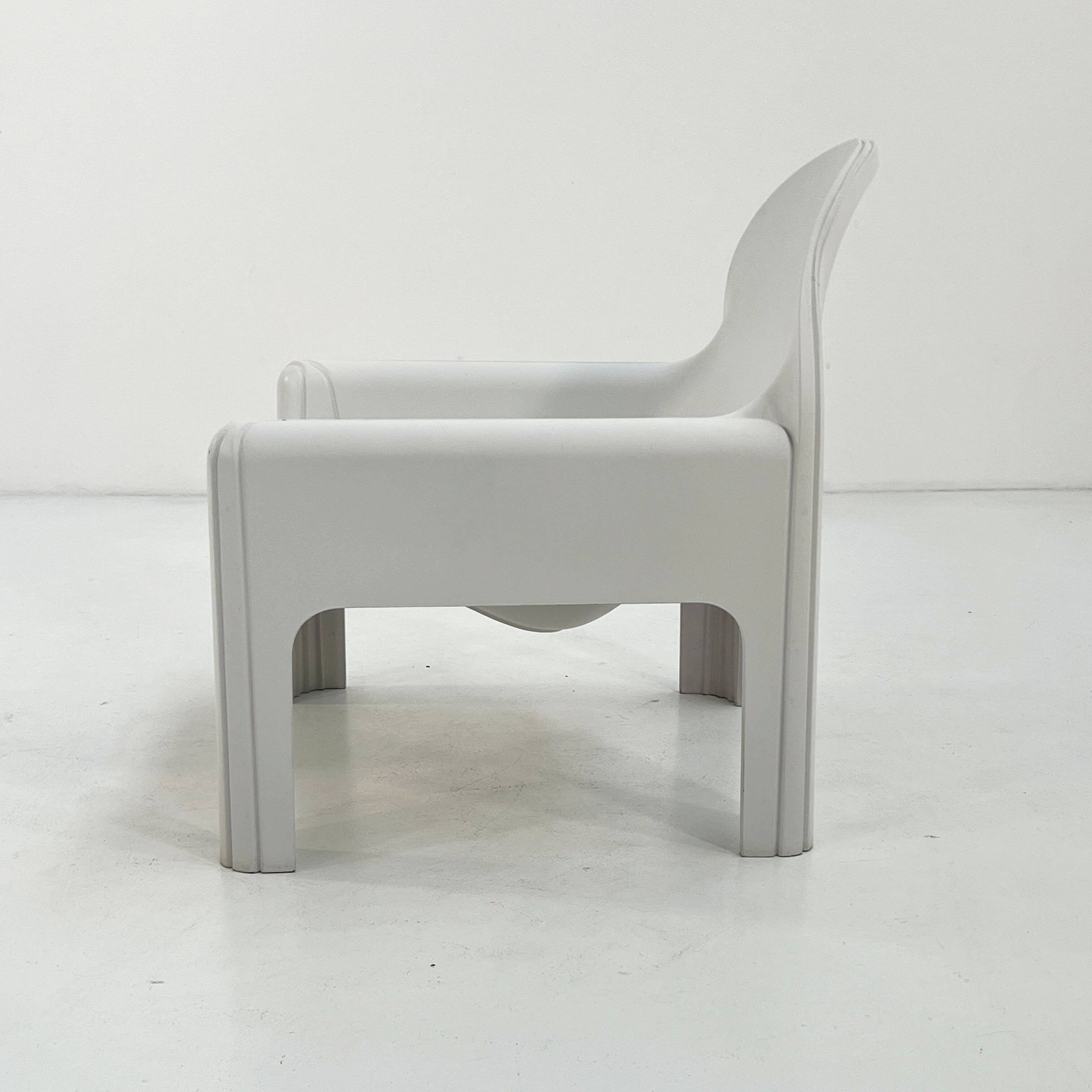 Fauteuil Blanc Modèle 4894 par Gae Aulenti pour Kartell, 1970