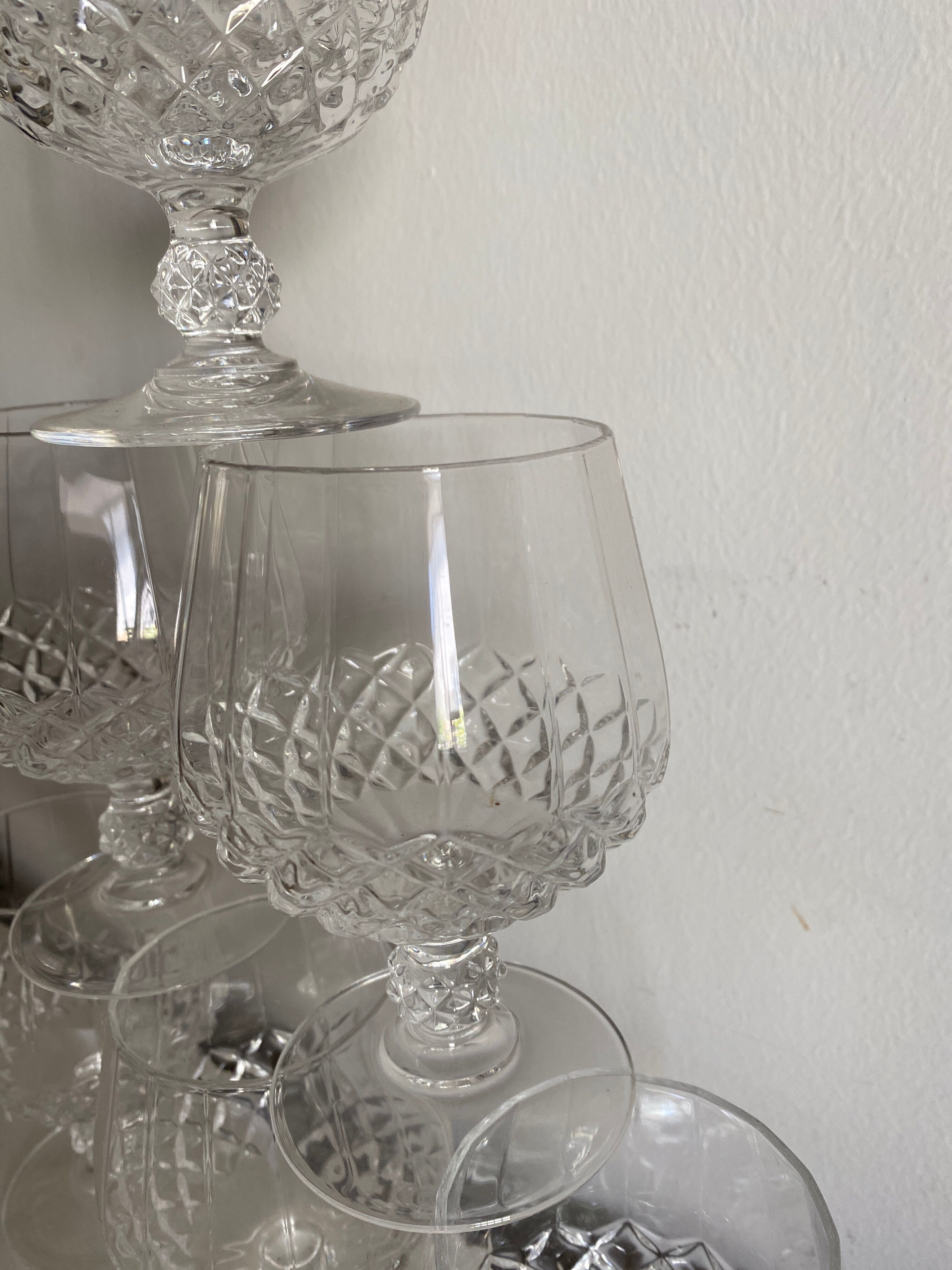 Set of 6 cognac glasses