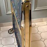 Textable brass and cashmere serving table