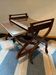 Teak service trolley with nesting table, mid-century modernism.