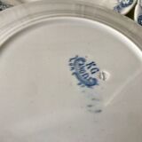 set of 6 flat plates in Iron Earth K&G Lunéville model "Angèle" late 19th century