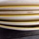 6 Art Deco dessert plates in barbotine. Moulin des Loups.