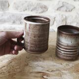 Paire de tasses en grès émaillé Roger Jacques Puisaye