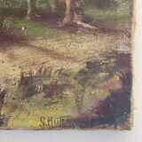 Ancient painting on canvas