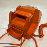 Orange vintage phone with socotel dial