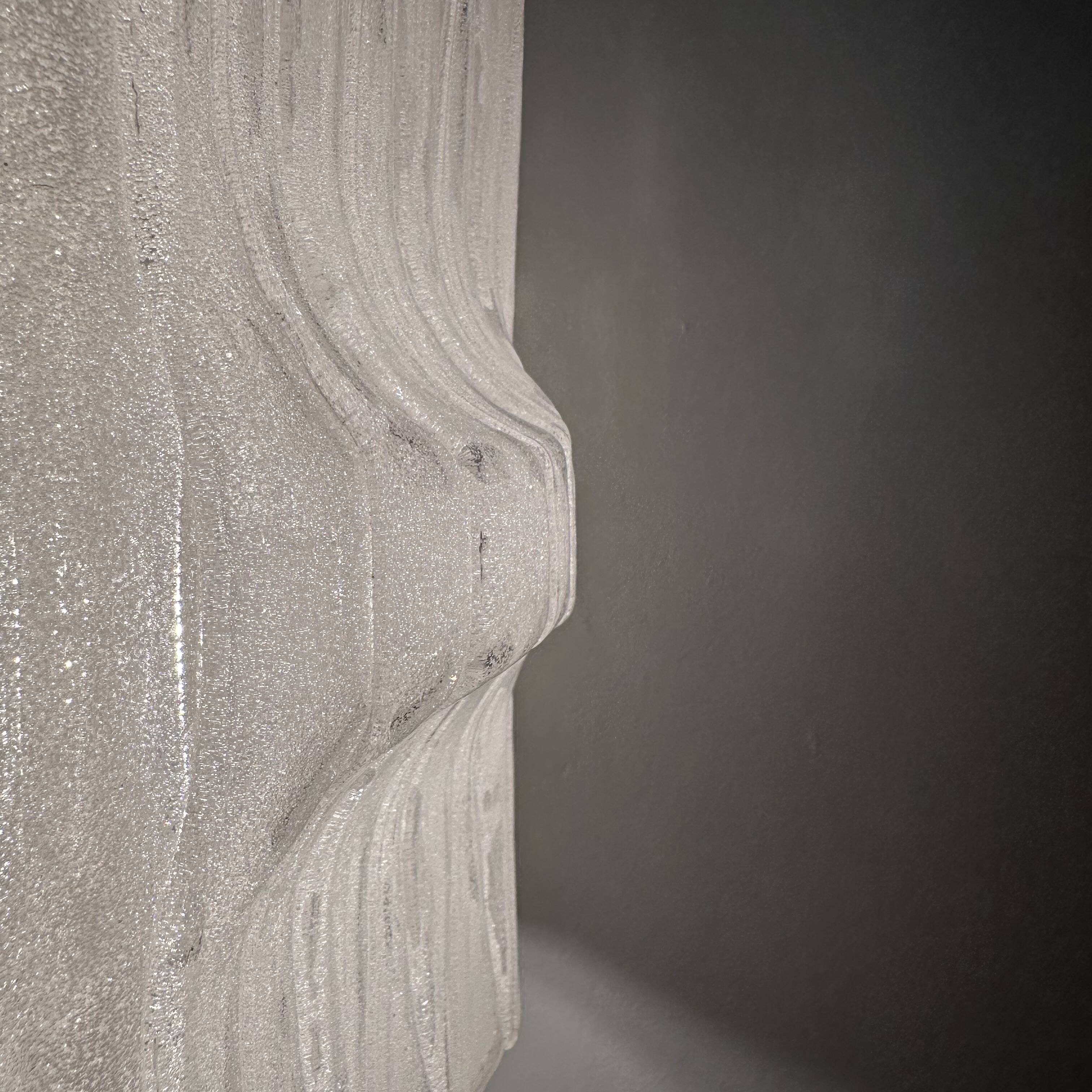 Mid-Century ice lucite pendant lamp , 1970s