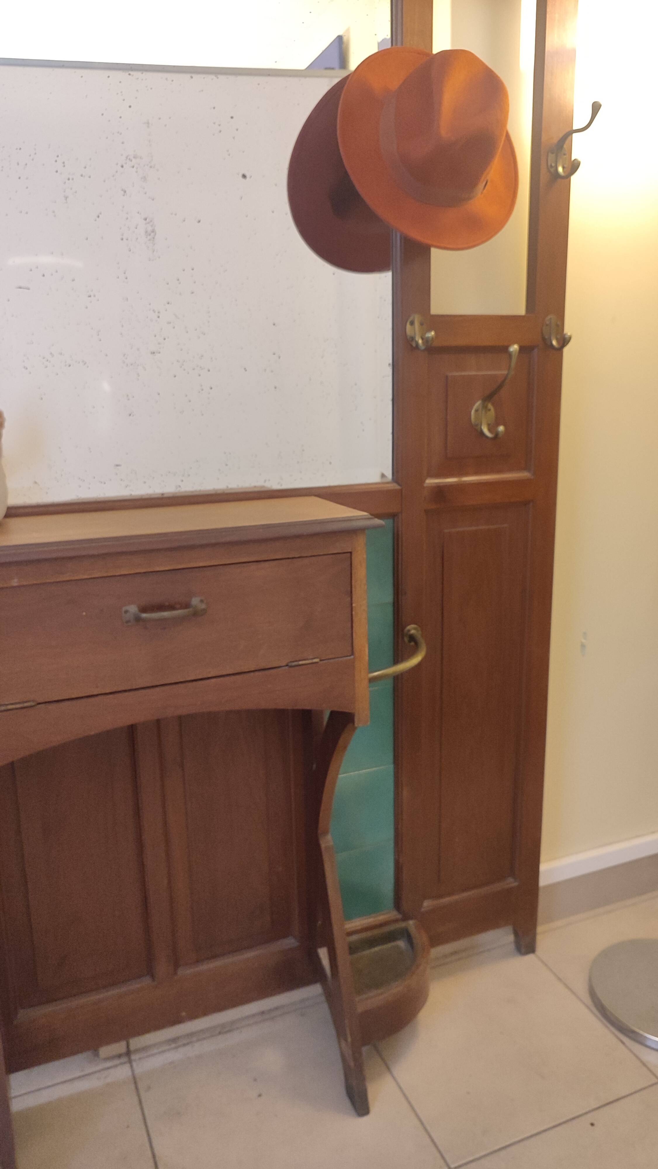 Large Art Deco coat rack