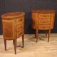 Pair of 20th-century Italian inlaid bedside tables