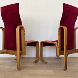 Rare chairs by Jan Bočan for the Czechoslovakian Embassy in Stockholm, 1972