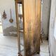 19th-century English pine display cabinet